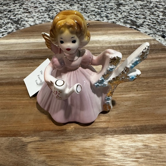 Vintage Josef Originals Birthday Girl Pink Angel Figurine Age Four - Picture 1 of 5
